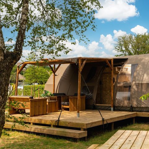 TENTE 4 personnes - Riverdome avec sanitaires privés