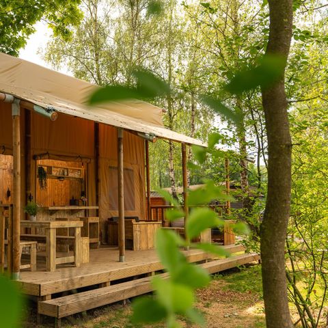 Tente en toile et en bois 5 personnes - Le barman