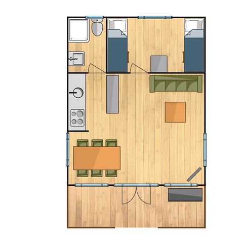 MAISON 6 personnes - Cottage Cowboy (max. 2 adultes)