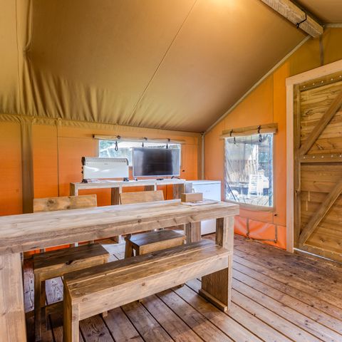 Tente en toile et en bois 4 personnes