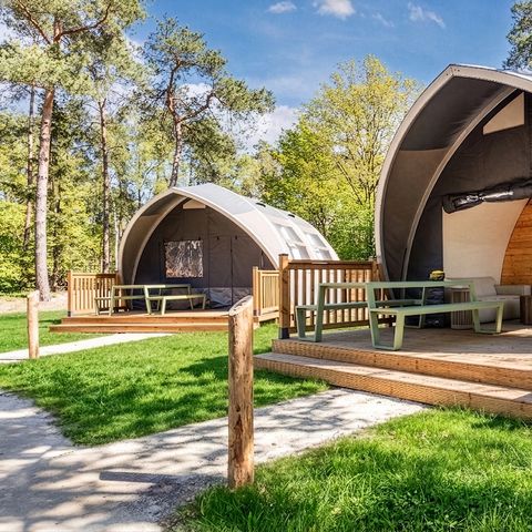 Tente en toile et en bois 5 personnes - 4-6 persoons glamping tent