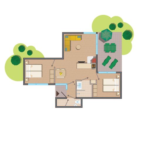 BUNGALOW 4 personnes - Confort HB1911