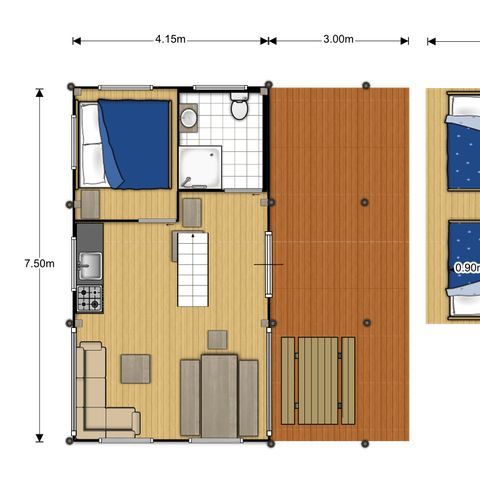 TENTE 5 personnes - Tente Lodge (max. 4 adultes)