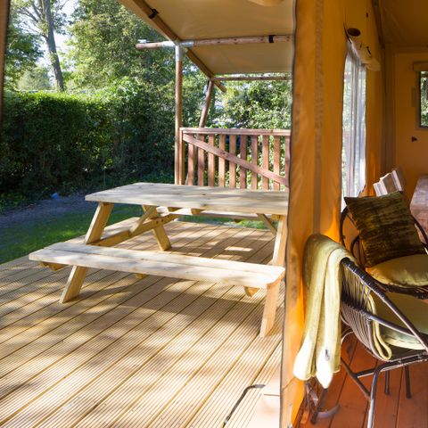 TENTE TOILE ET BOIS 4 personnes - Tente safari