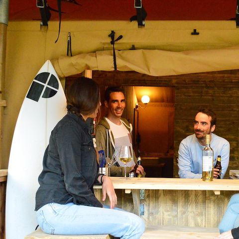Tente en toile et en bois 5 personnes