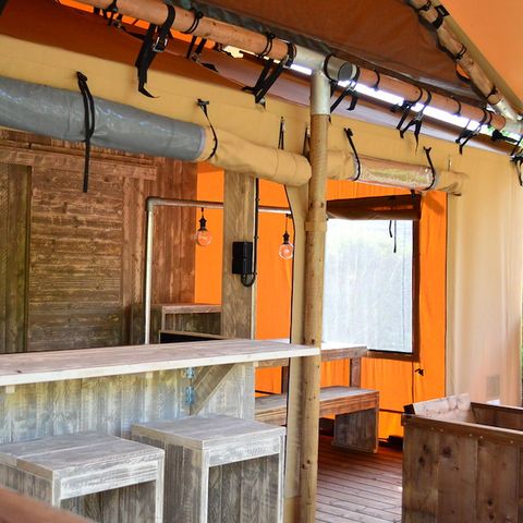 Tente en toile et en bois 5 personnes