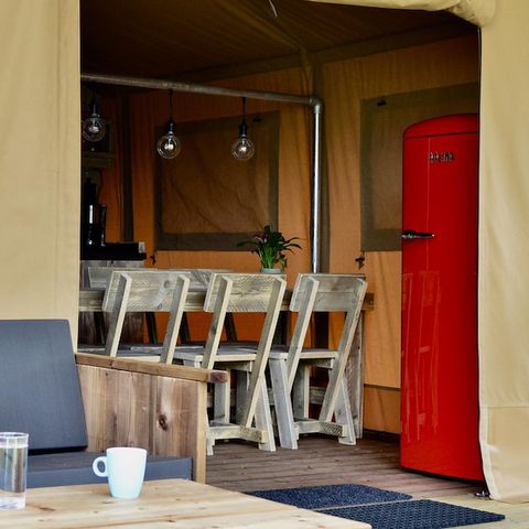 Tente en toile et en bois 6 personnes