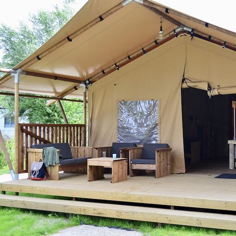 Tente en toile et en bois 6 personnes