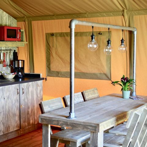 Tente en toile et en bois 6 personnes