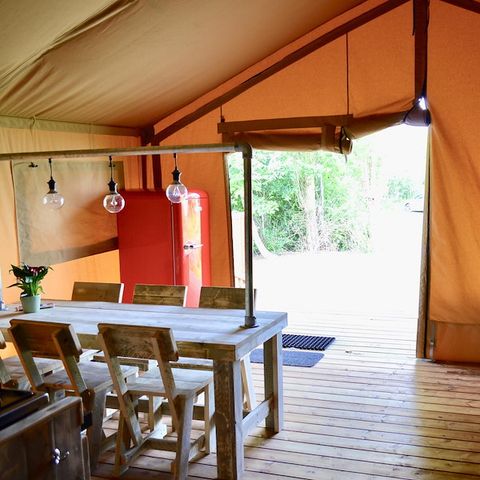 Tente en toile et en bois 6 personnes