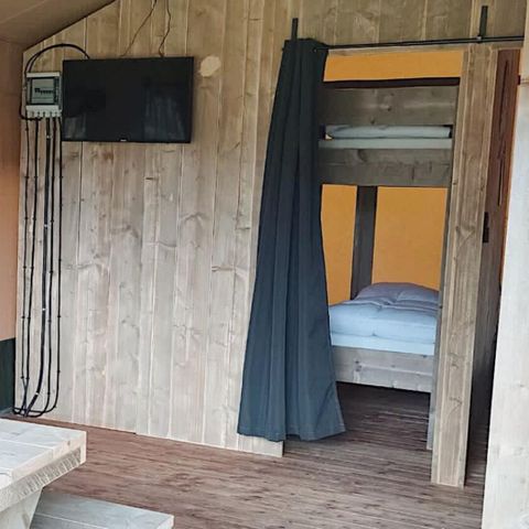 Tente en toile et en bois 6 personnes - Tente safari 6