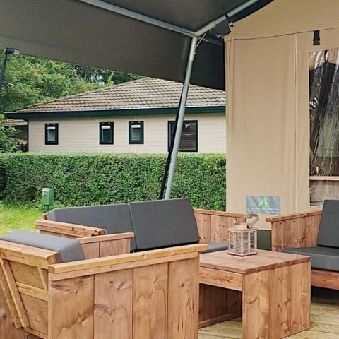 Tente en toile et en bois 6 personnes - Tente safari 6
