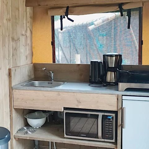 Tente en toile et en bois 6 personnes - Tente safari 6