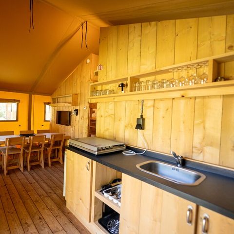 TENTE TOILE ET BOIS 6 personnes - Tente safari