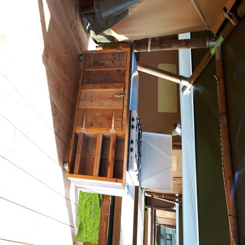 Tente en toile et en bois 6 personnes - Tente safari