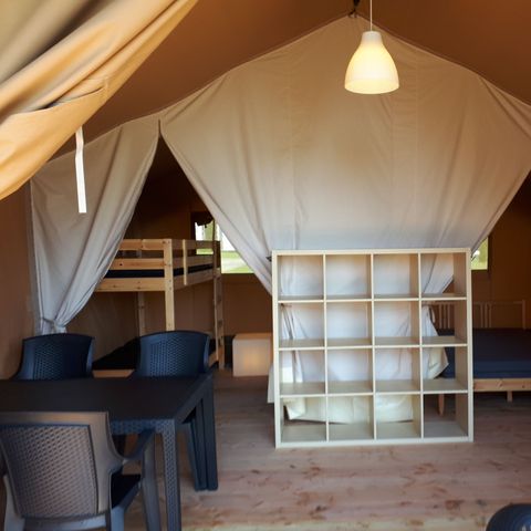 Tente en toile et en bois 6 personnes - Tente safari