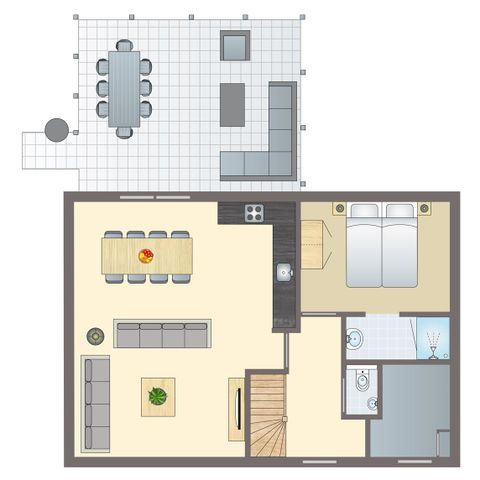 BUNGALOW 8 personnes - 8C1