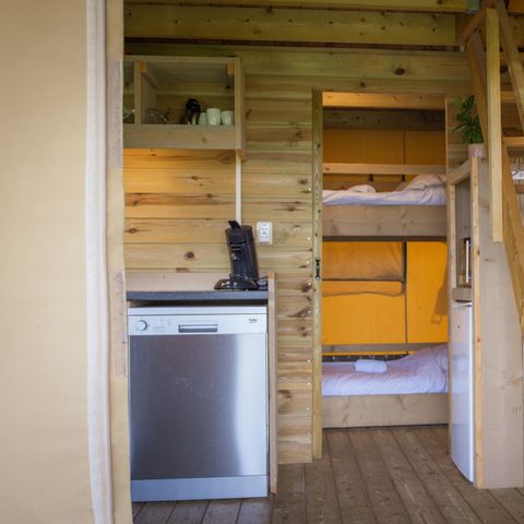 Tente en toile et en bois 4 personnes - Pavillon de luxe pour le safari