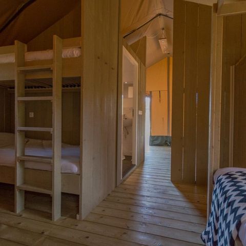 Tente en toile et en bois 6 personnes - Luxe