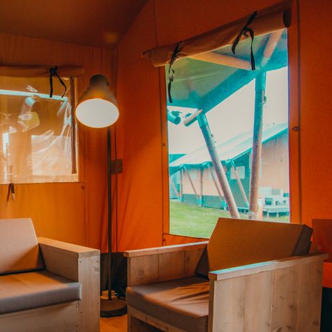 TENTE TOILE ET BOIS 6 personnes - Chalet safari