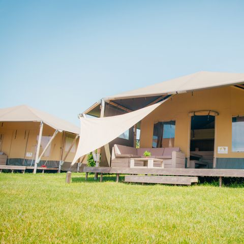 TENTE TOILE ET BOIS 6 personnes - Chalet safari