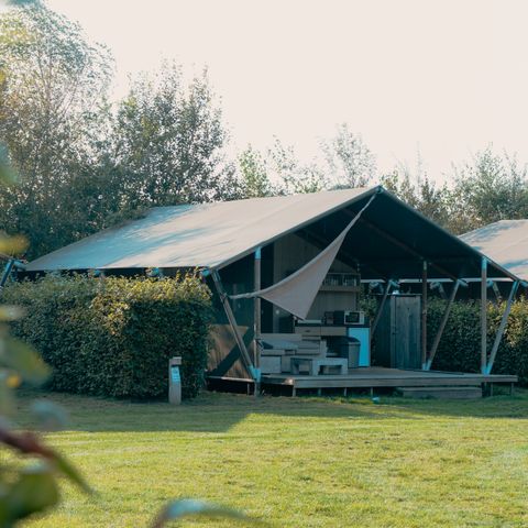 Tente en toile et en bois 6 personnes - Chalet safari