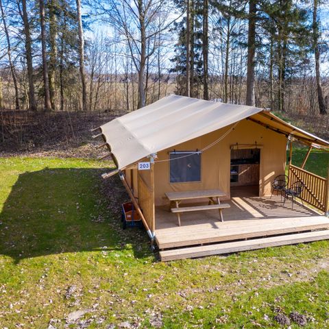 Tente en toile et en bois 6 personnes - Tente safari