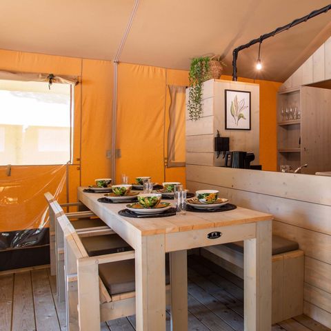 TENTE TOILE ET BOIS 6 personnes - Tente safari