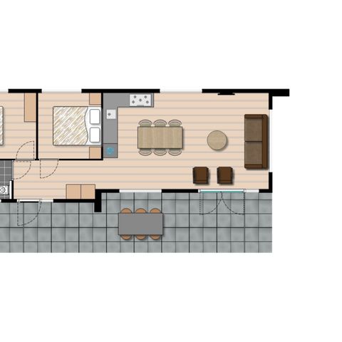 BUNGALOW 4 personnes - Module spécial bien-être (bain à remous)