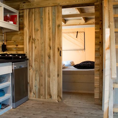 Tente en toile et en bois 5 personnes - Rose des dunes