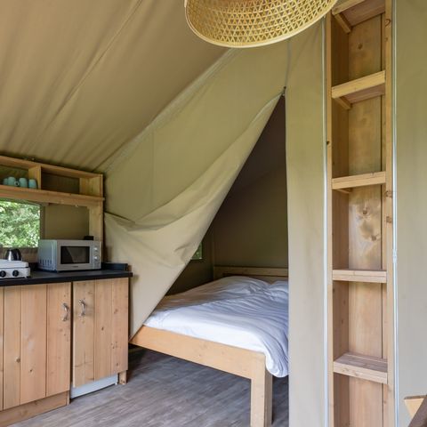 Tente en toile et en bois 5 personnes - le Reeënsprong (3+2)