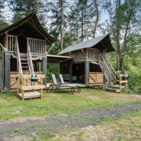 Tente en toile et en bois 4 personnes - Tente safari Hydra