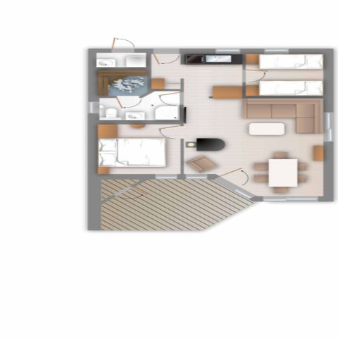 MAISON 4 personnes - Maison Amazonia Premium