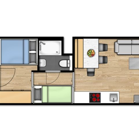 APPARTEMENT 5 personnes - Suite familiale | 2 adultes - 3 enfants