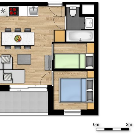 APPARTEMENT 5 personnes - Suite familiale 2 adultes - 3 enfants