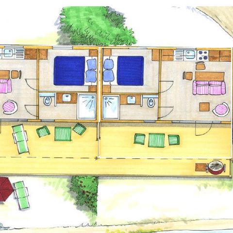 MOBILHOME 2 personnes - maison mobile/chalet Trout