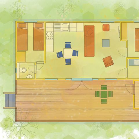 MOBILHOME 4 personnes - maison mobile/chalet Salmon