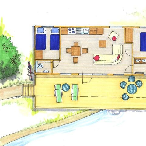 MOBILHOME 4 personnes - maison mobile/chalet Salmon