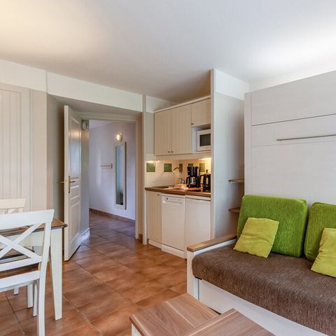 Studio 3 personnes - 1 alcôve - Terrasse ou balcon - Rez-de-jardin - Quartier de Hameau