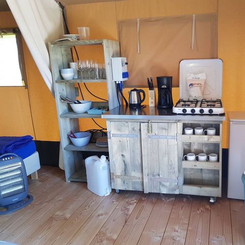 Tente en toile et en bois 6 personnes