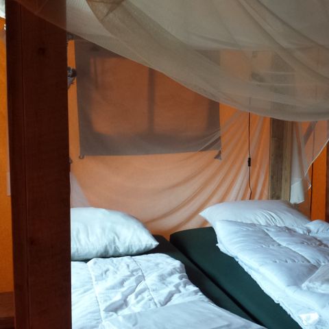 Tente en toile et en bois 6 personnes - Tente safari