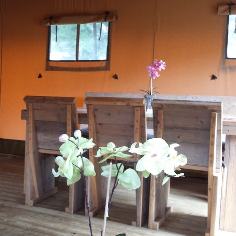Tente en toile et en bois 6 personnes - Tente safari
