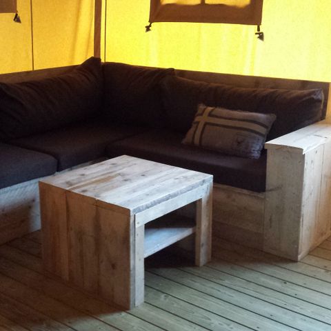 Tente en toile et en bois 6 personnes - Tente safari