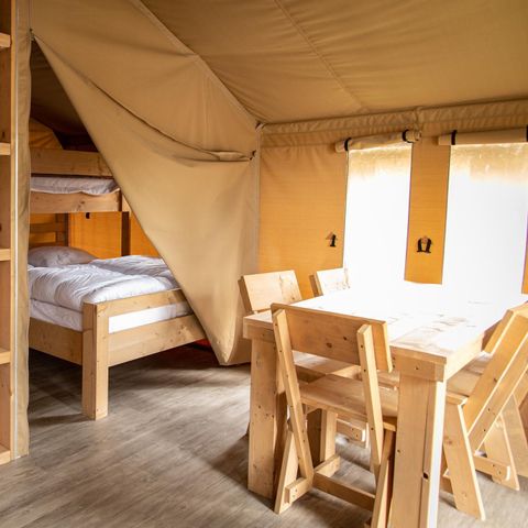 Tente en toile et en bois 5 personnes - Tente safari