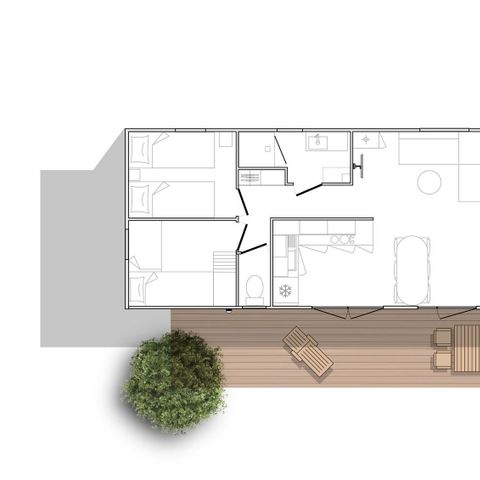 MOBILHOME 6 personnes - Luxe O'Hara