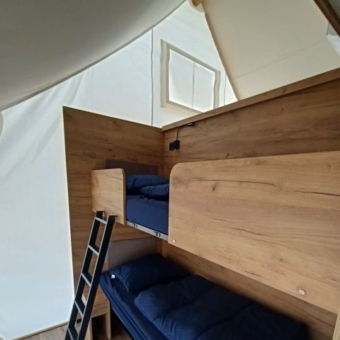 TENTE TOILE ET BOIS 6 personnes - Tente de glamping Bord de mer Luxe 6