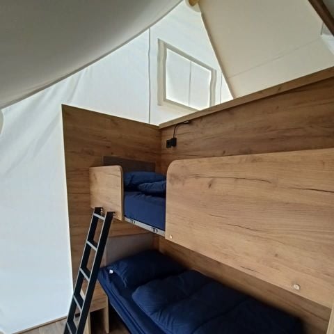 TENTE TOILE ET BOIS 6 personnes - Tente Glamping Bord de mer Luxe