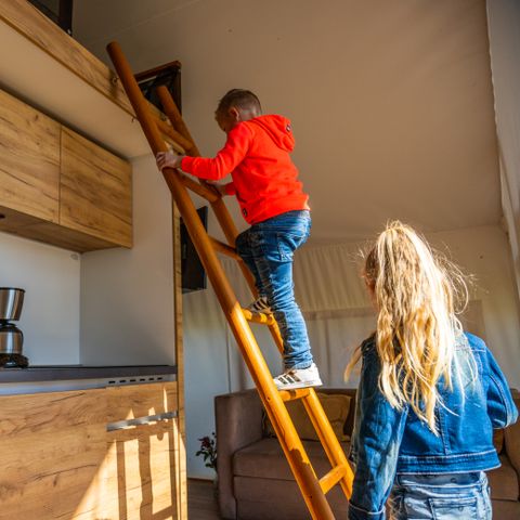 TENTE TOILE ET BOIS 6 personnes - Tente de glamping Bord de mer Luxe 6