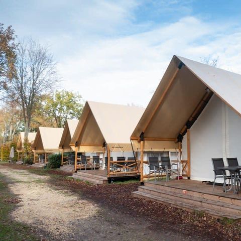 Tente en toile et en bois 6 personnes - Tente Glamping Luxe