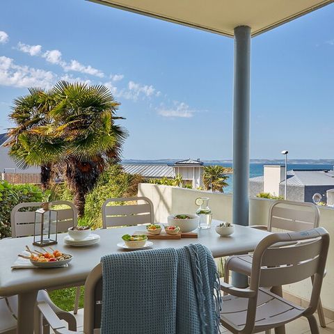 Appartement 6 personnes - 1 chambre - 1 alcôve - Terrasse ou balcon - Vue sur la mer